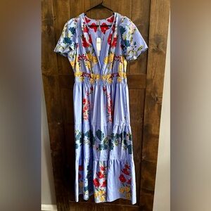 Anthropologie Blue Somerset Maxi Dress